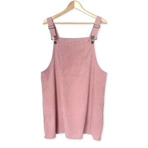 HengSheng Jeans Corduroy Overalls Dress Cottagecore Grandma Balletcore Boho Pink